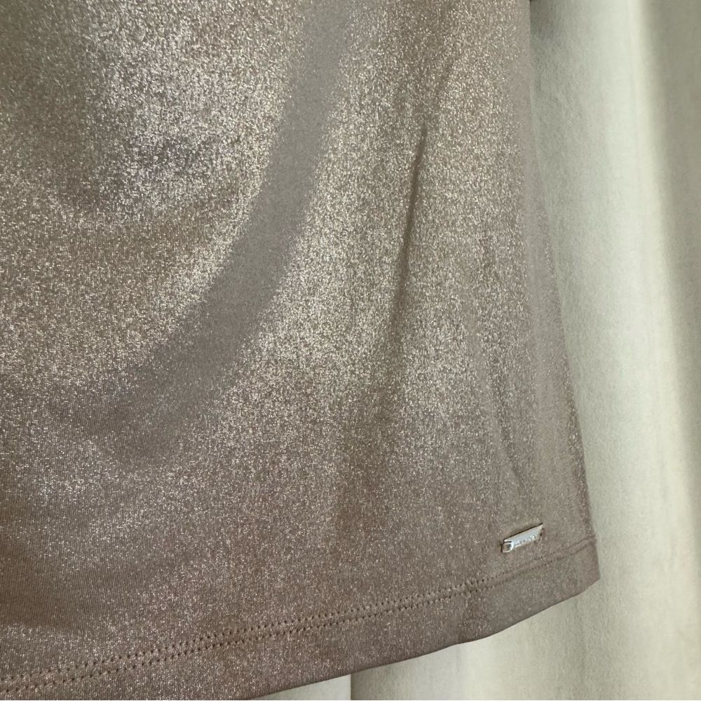 NWT - Calvin Klein Shimmering Taupe Blouse - Picture 4 of 8